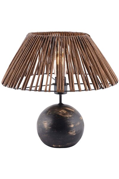 Opviq Επιτραπέζιο Φωτιστικό Μπαλόνι 390FLH2256 40x43εκ. 1xE27 40W Καφέ-Μαύρο
