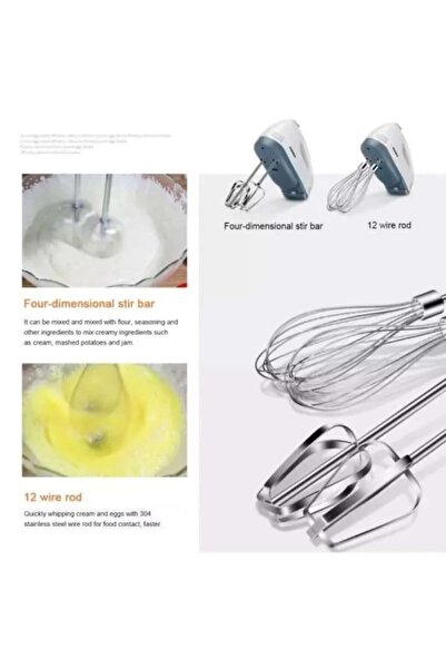 OEM Mixer de Mână cu 7 Viteze, Funcție Turbo și Accesorii pentru Frământare (300W)