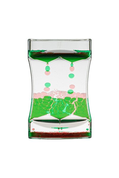 OEM Clepsidră decorativă cu lichid colorat, 9x4x14cm – relaxare vizuală