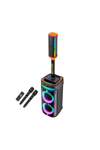NO BRAND Φορητό ηχείο subwoofer με 2 μικρόφωνα Karaoke - WGY-SZ8809 - 088095