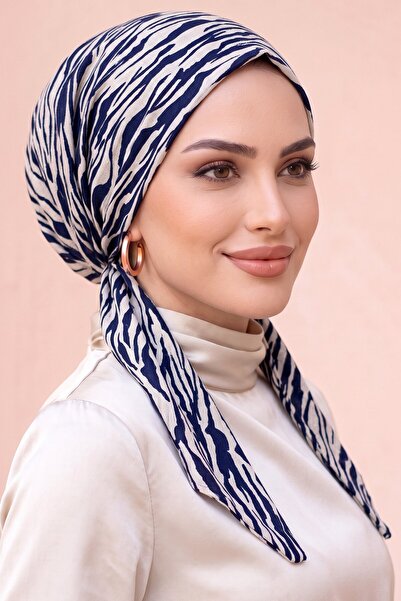hadiora Zebra Patterned Practical Ready-To-Wear Scarf