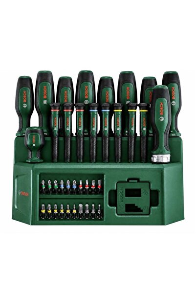 Bosch 1600A02Z9L Düz Yıldız Tornavida Klemens ve Bits Uç Seti 39 Parça