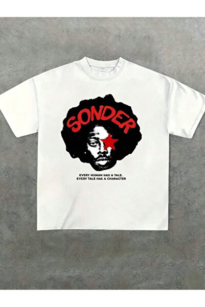 SVART WEAR Sonder Printed Oversize Boxy Cut Unisex 100% Cotton T-Shirt (190 Gsm)