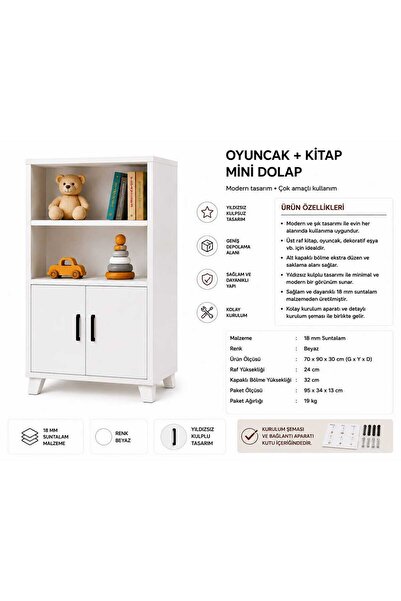 MURAT Mobilya OYUNCAK+KİTAP MİNİ DOLAP