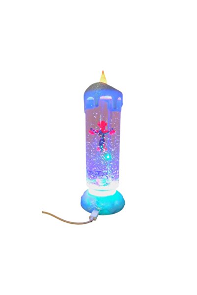 NO BRAND Διακοσμητικό κερί USB με φωτισμό LED και glitter - 876575 - White