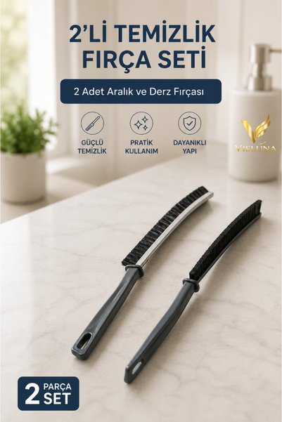 VİSLUNA Cam Temizlik Seti 5 Parça – 3 Adet 40x40 Mikrofiber Baklava Desenli Cam Bezi + 2 İnce Temizlik Fırçası