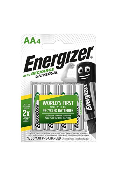 Energizer Акумулаторни батерии, AA/LR6, 1.2V, 1300mAh, Комплект от 4 броя