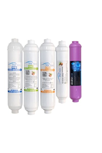 STA-3 Inline %100 Coconut 5'li Alkali Su Arıtma Filtre Seti