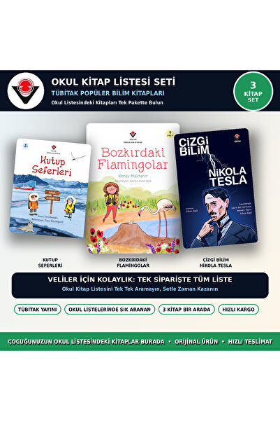 Tübitak Yayınları Bilim Kitapları 3'lü Set - Kutup Seferleri + Bozkırdaki Fla...