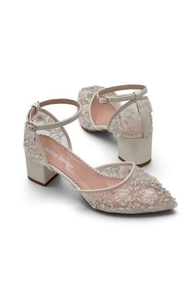 Sukha Flowered Bridal Shoes, Bridal Shoes, Embroidered Bridal Shoes