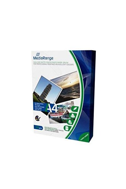 MediaRange Inkjet Photo Paper, Matte Dual-Sided, A4, 100 Sheets, 140 gsm
