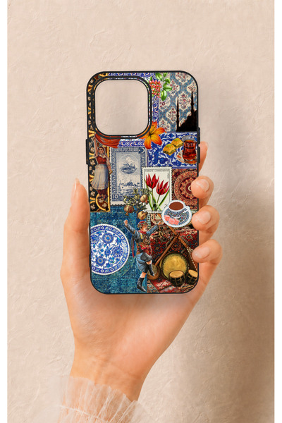 Vip Case iPhone 15 Pro Max Uyumlu Osmanlı ve Türk Kültürü Desenli Silikon Kılıf