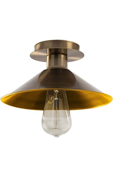Opviq Φωτιστικό Οροφής Berceste 525NOR1304 Διαμέτρου 24x12εκ. 1xΕ27 40W Χρυσό