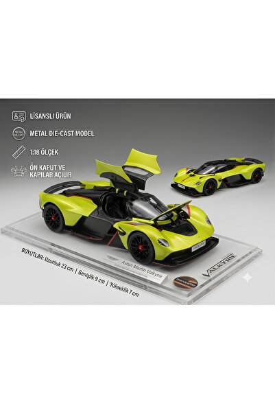 Boratila Toys 1:18 Scale Original Licensed Diecast Metal Aston Martin Valkyri...