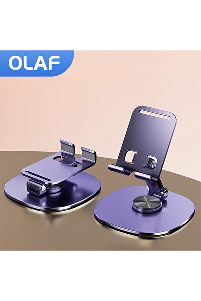 Olaf حامل هاتف دوار للمكتب يدعم أجهزة آيباد وسامسونج وآيفون 15 و14 و13