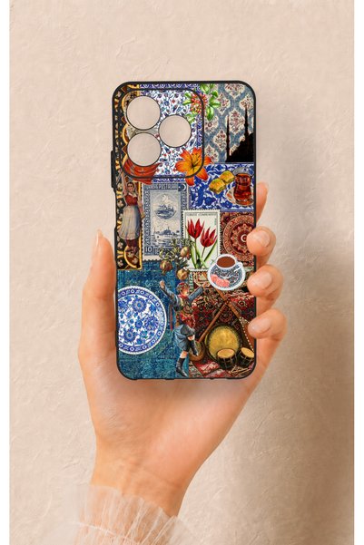 Vip Case Realme C53 Compatible Ottoman and Turkish Culture Patterned Silicone...