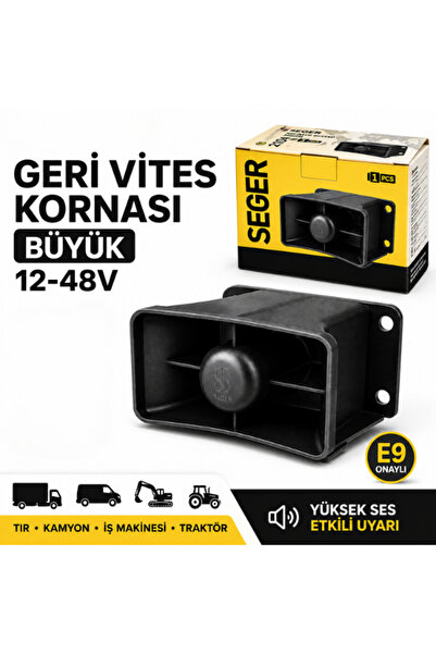 Seger Geri Vites Kornası 12-48V Universal Sesli İkaz Alarmı Kamyon Tır Traktö...