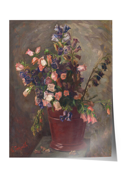 Zestia Poster Premium cu natură moartă în stil vintage, buchet de flori în gh...
