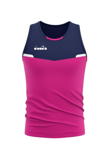 Diadora Elens Women's T-Shirt Fuchsia Navy Blue