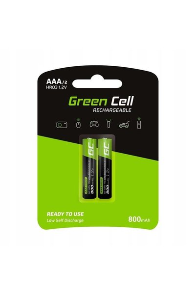 Greencell Green Cell AAA HR03 Επαναφορτιζόμενες Μπαταρίες, 800mAh, Συσκευασία...