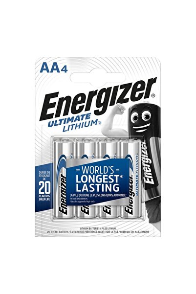 Energizer Върховни литиеви батерии, AA, L91, 1.5V, Комплект от 4 броя