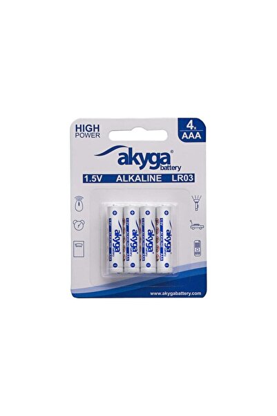 Akyga Baterii alcaline AKY1971 AAA LR03 1.5V / 1300mAh, 4 bucăți