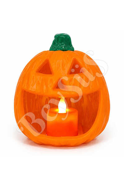 BeySüS Halloween Orange Candle Pumpkin