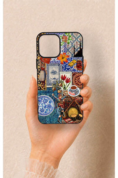 Vip Case iPhone 12 Pro Max Uyumlu Osmanlı ve Türk Kültürü Desenli Silikon Kılıf