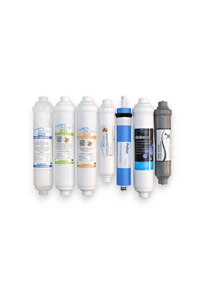 PRM-1 Inline 7'li Filtre Seti ( Karbon, Alkali, Membran, Gümüş)