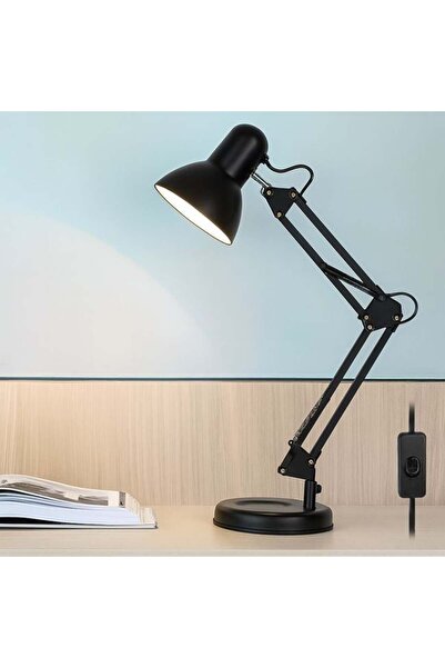 CATIANO Lampa de birou neagra cu baza & brat pliabil