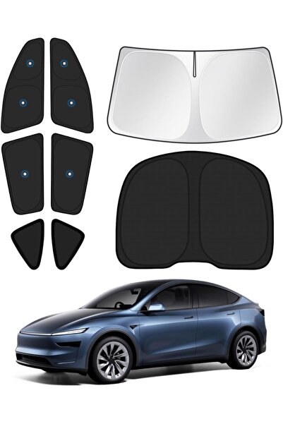 campasist Tesla Model Y Juniper 2025-2026 Aksesuarları - Vantuzlu Cam Güneşli...