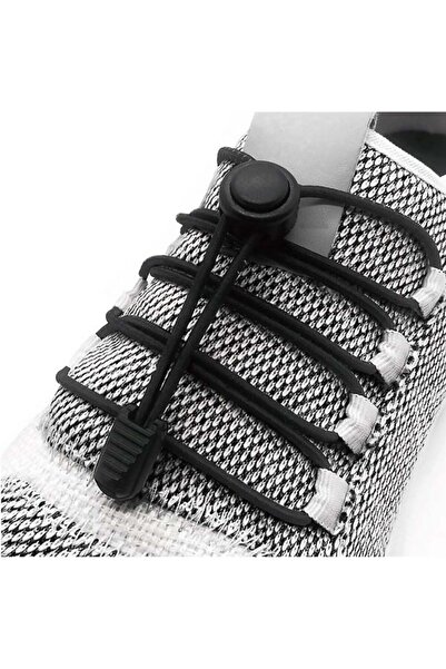CATIANO Sireturi Negre Elastice Fara Legare pentru Pantofi 110cm