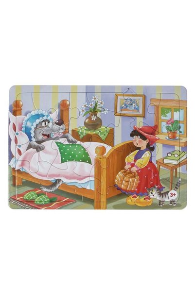 CATIANO Puzzle Scufita Rosie & Lup Bunica ( 15 piese)