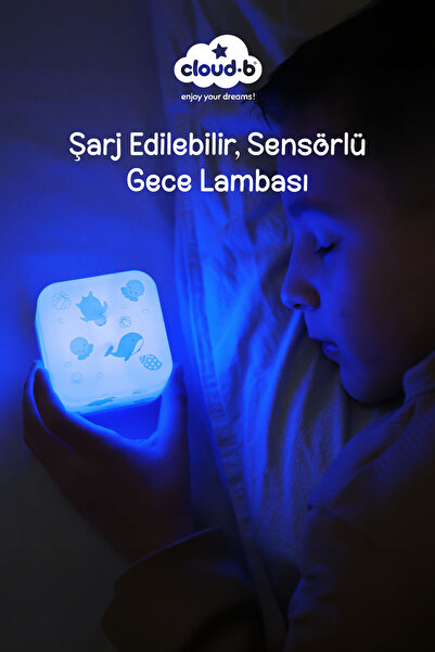 Cloud-B Ocean Şarj Edilebilir Sensörlü Gece Lambası 7x7cm
