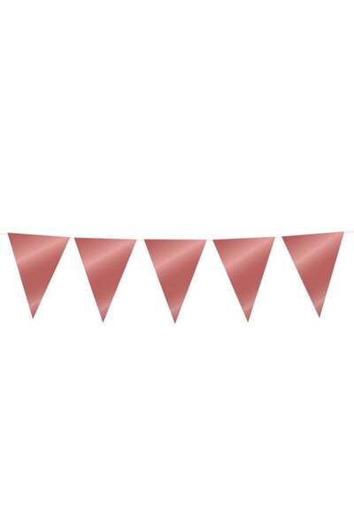 CATIANO Stegulete din Plastic Roz Aurii de Petrecere 10m - 15buc