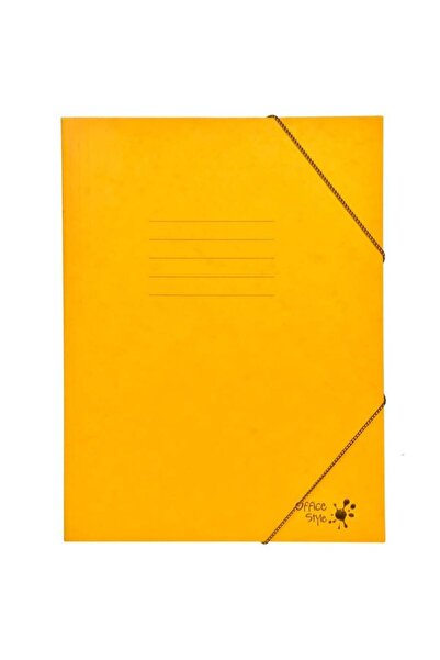 CATIANO Mapa Prespan din Hartie Galbena cu Elastic 25, 5x34, 5cm