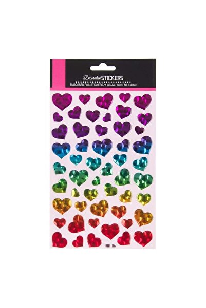 CATIANO Inimi Autocolante Colorate Crystal - 51buc