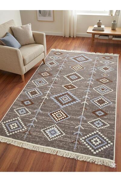 Safir Kilim Pamuklu Çift Taraflı 1. Kalite Dokuma Kilim (Makinede Yıkanabilir)