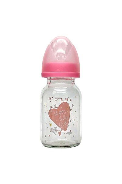 CATIANO Biberon din Sticla cu Tetina din Silicon Roz Nor Honey Baby - 120ml