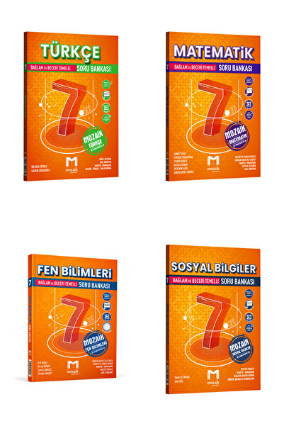 Mozaik Yayınları 7. Sınıf Türkçe Matematik Fen Bilimleri Sosyal Soru Bankası ...