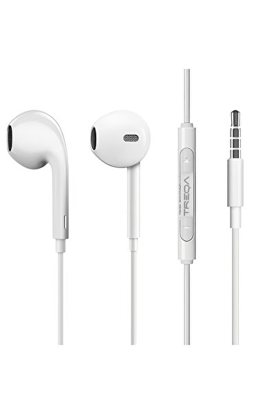 Treqa Ακουστικά κινητού Handsfree με βύσμα 3.5mm EP-752 Λευκό
