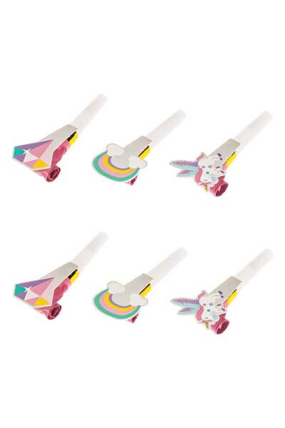 CATIANO Suflatori de Petrecere Unicorn Curcubeu - 6buc