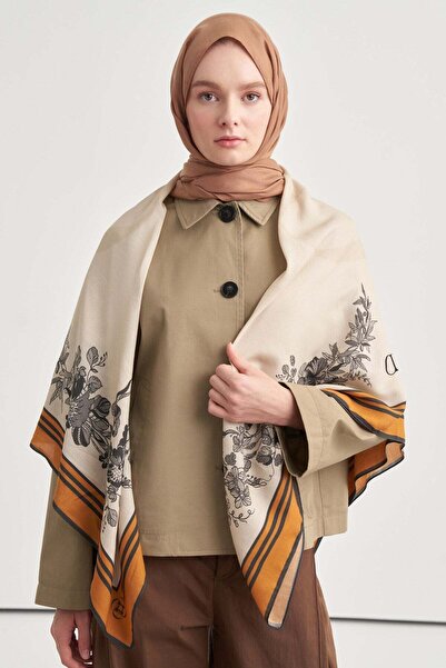 carell Fiora Desen Norena Wool Shoulder Shawl Camel