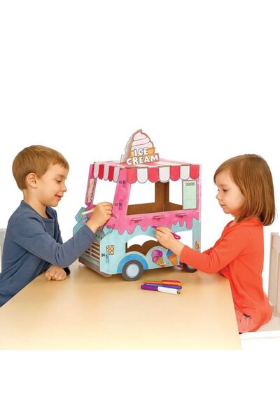 CATIANO Set Creatie DIY Kraft Masina de Inghetata 3D 37x20x42,5cm