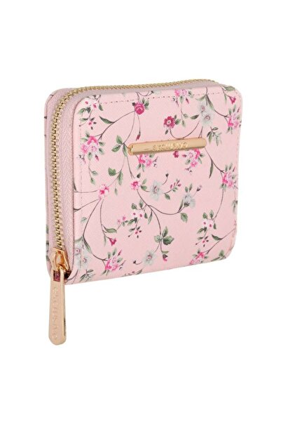 CATIANO Portofel Mini cu Model Roz Floral 11x9x3cm