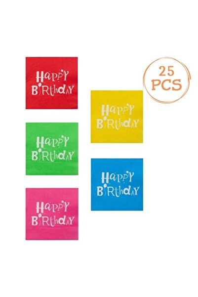 CATIANO Servetele de Masa de Petrecere cu 2 Straturi Colorate Happy Birthday ...
