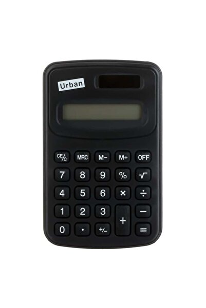 CATIANO Calculator Urban Negru cu Panou Solar & 8 Cifre 6.5x9.5x1cm