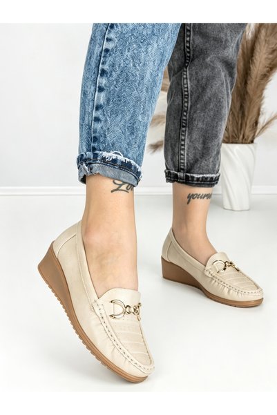 Annalise Pantofi casual dama bej din piele ecologica Zanzia