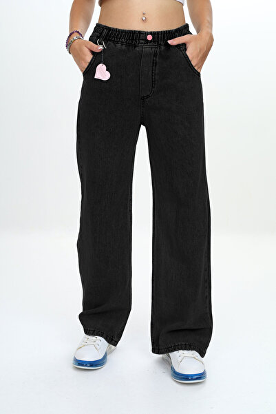 Asortik Kids Kız Çocuk Bel Lastikli Kot Pantolon 9 Yaş. 10 Yaş. 11 Yaş. 12 Ya...