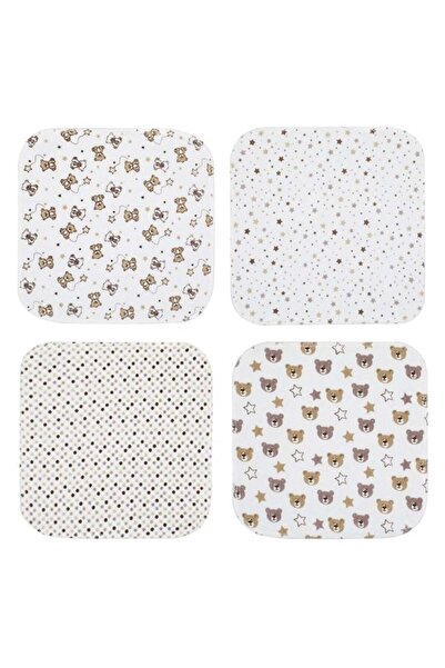 CATIANO Prosopele pentru copii albe bej/maro ursuleti stele buline 25x25cm - ...